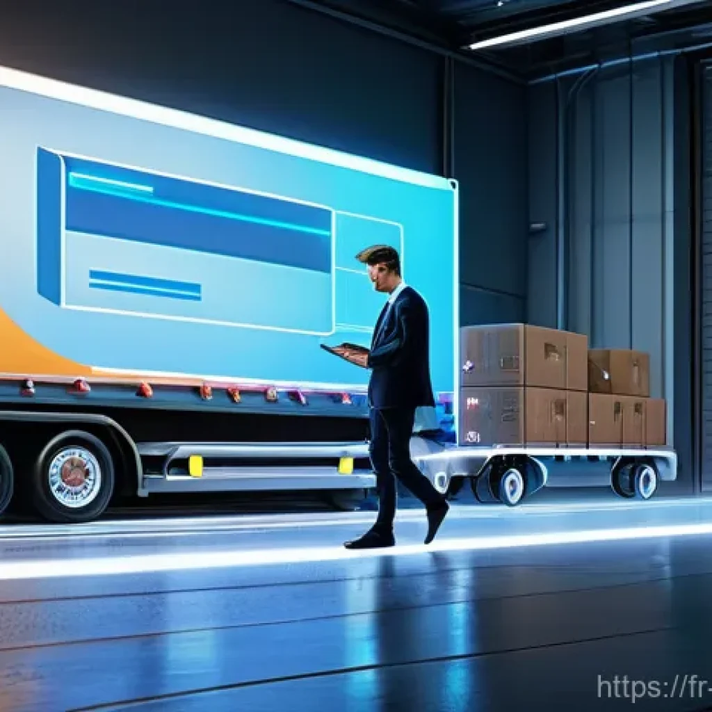 전자상거래 자격증 취득 후 물류 관리 경력 전환 - **Prompt:** "A captivating visual representing the seamless integration of e-commerce and modern log...